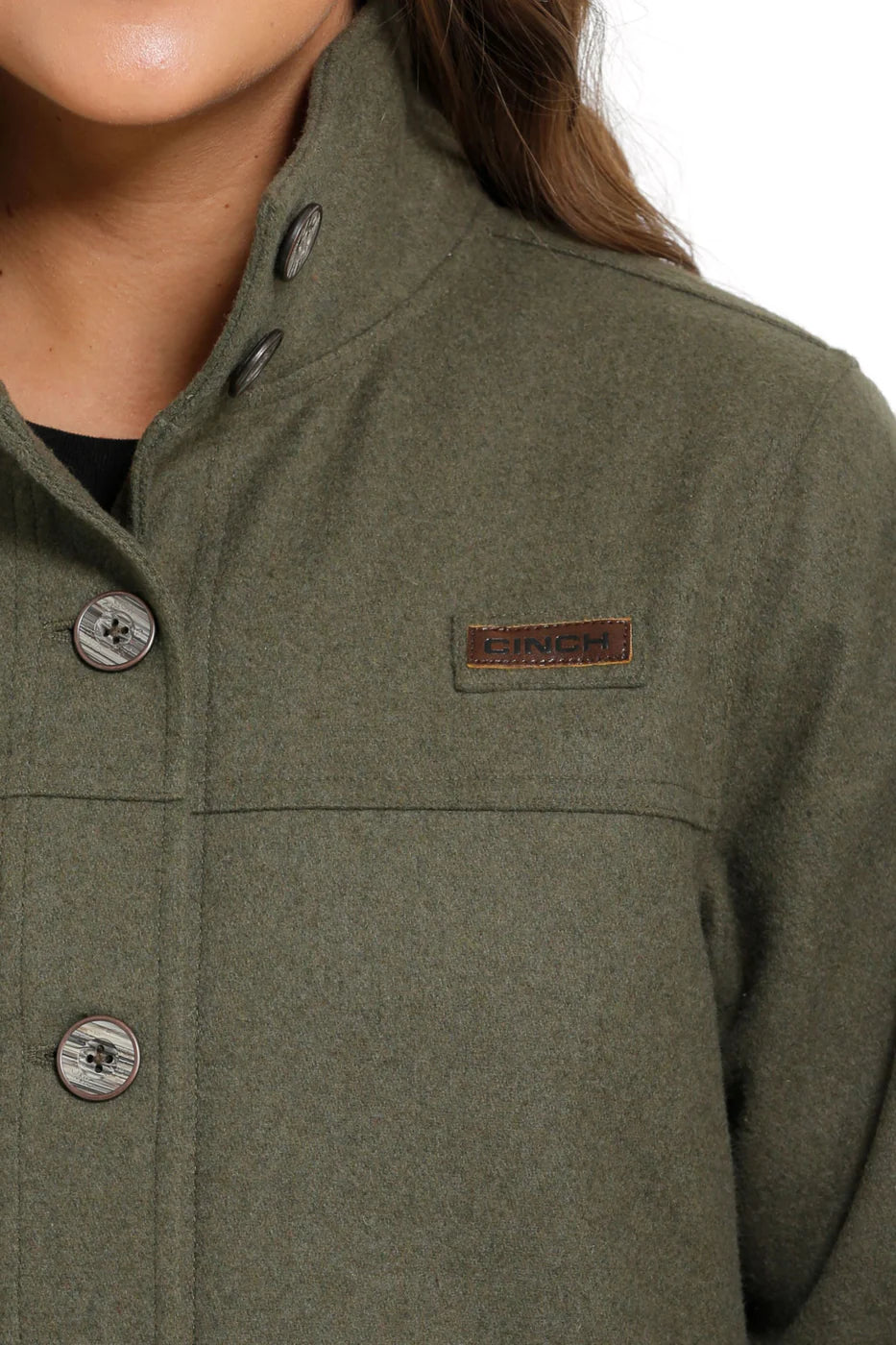 Cinch Womens Wooly Coat - Olive