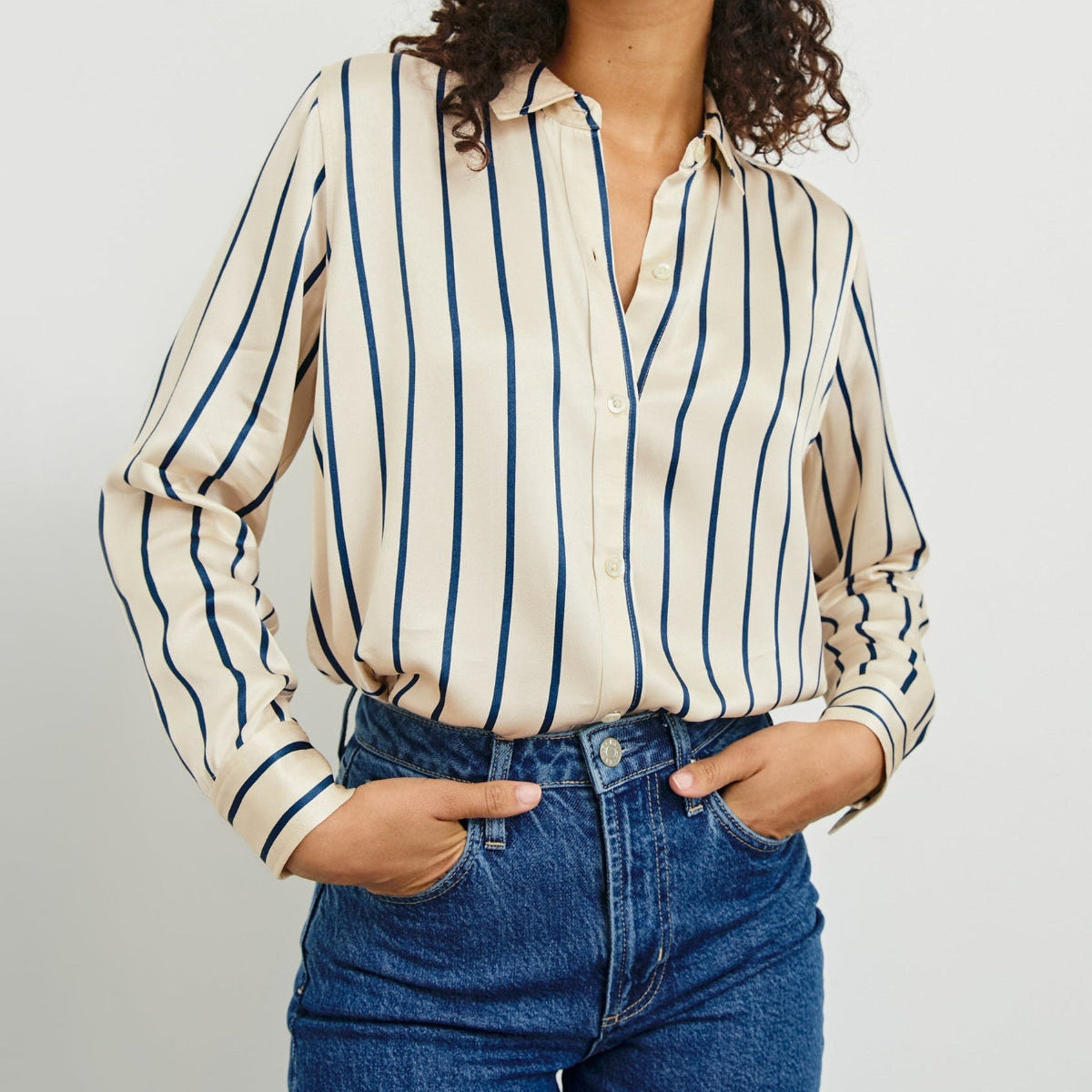 Rails Maria Striped Shirt - Ceramic Navy Bolt Ranch Store