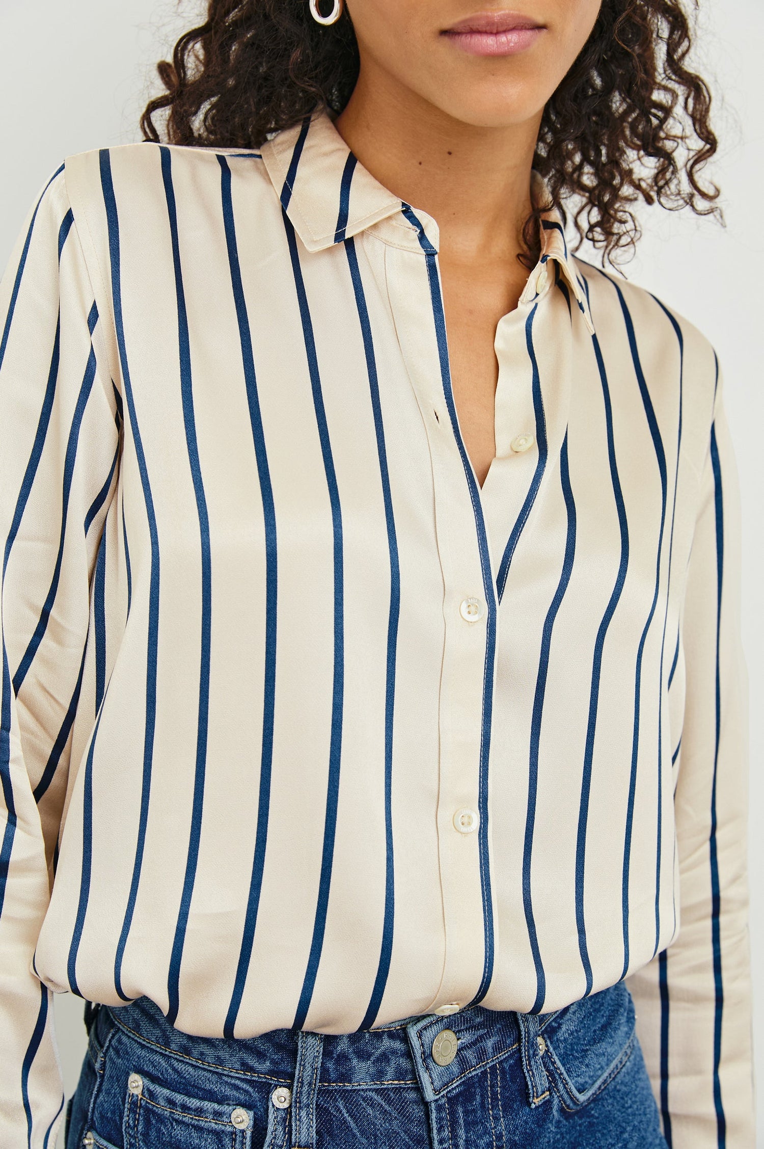 Rails Maria Striped Shirt - Ceramic Navy