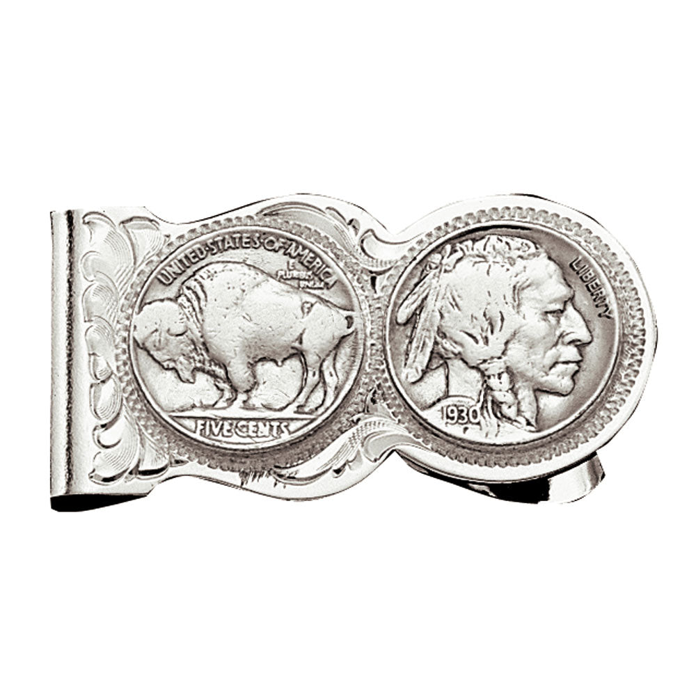 Buffalo Indian Nickel Scalloped Money Clip MCL50 free shipping at Boltranchstore.com