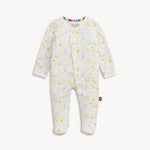 Magnetic Me Star Signs Blue Modal Footie ivory modal baby sleeper with gold star and blue moon print Kamas Utah SKU MF600650