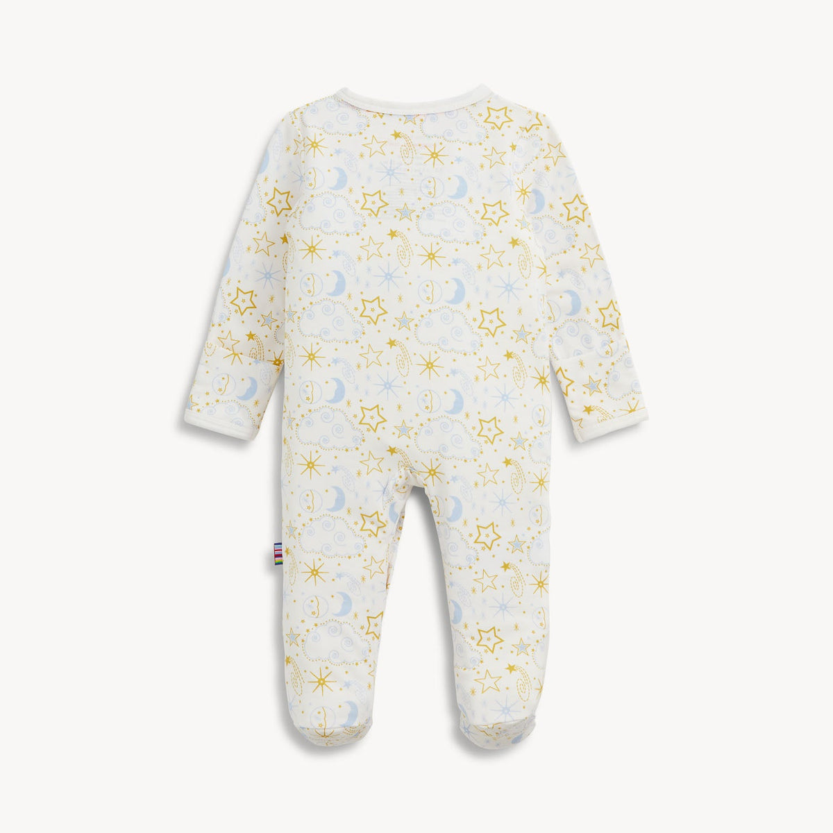 Magnetic Me Star Signs Blue Modal Footie silky footed one piece sleeper sized newborn through toddler for nursery nights Park City Utah