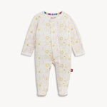 Magnetic Me Star Signs Pink Modal Footie ivory modal baby sleeper with gold stars and soft pink celestial print Kamas Utah SKU MF600656