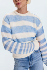 Pistola Moa Striped Bubble Sweater blue striped womens sweater P00063000 Boltranchstore.com Free shipping 