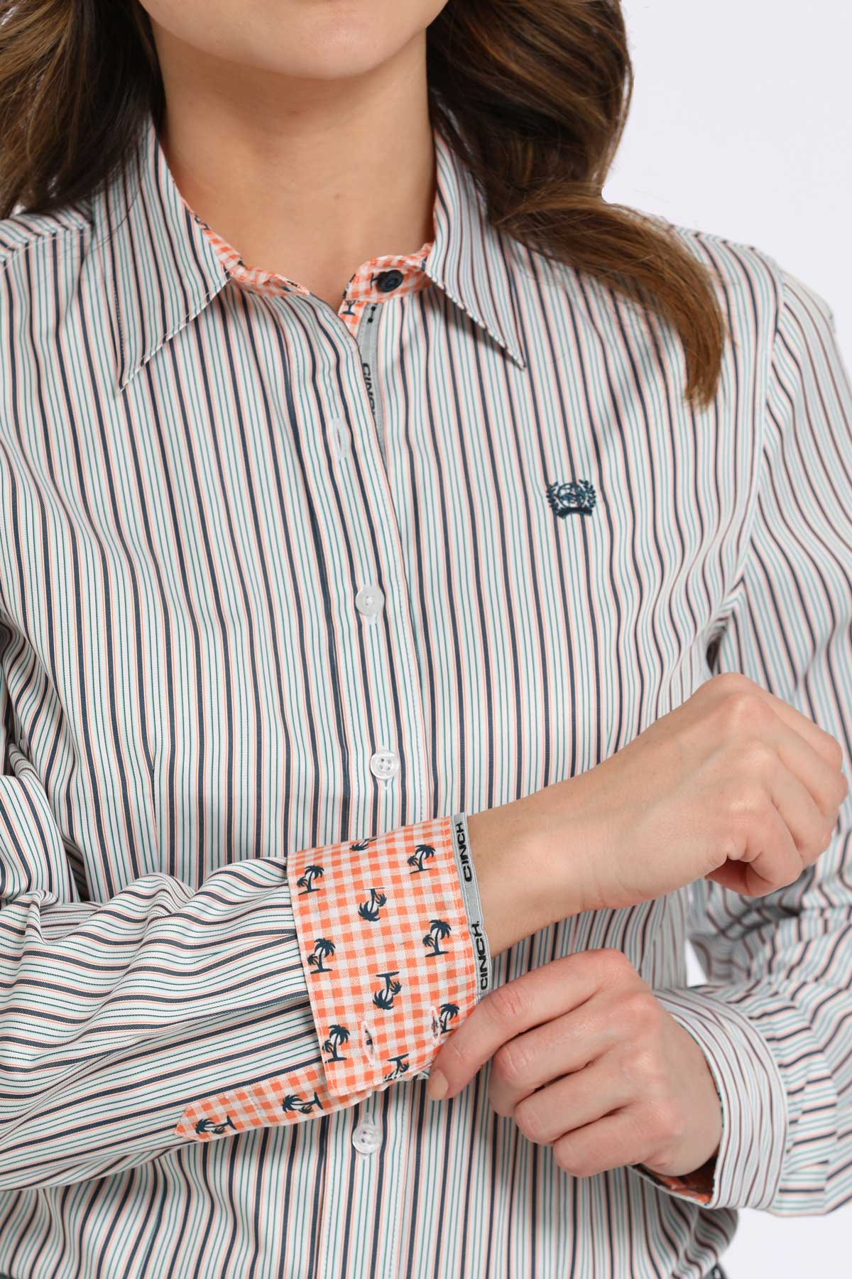 Cinch Womens LS Stripe Western Shirt