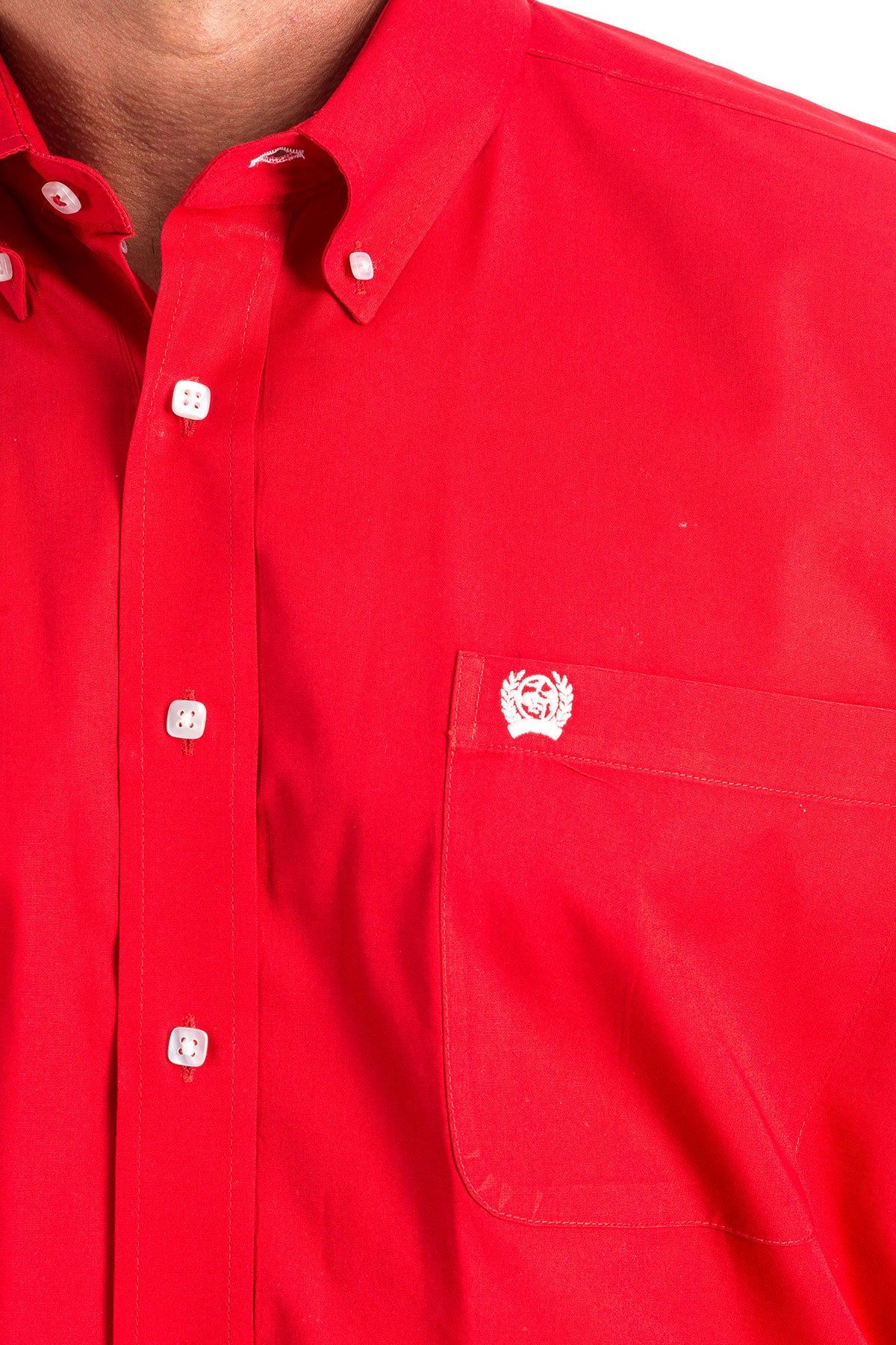 Cinch Mens Solid Red Shirt