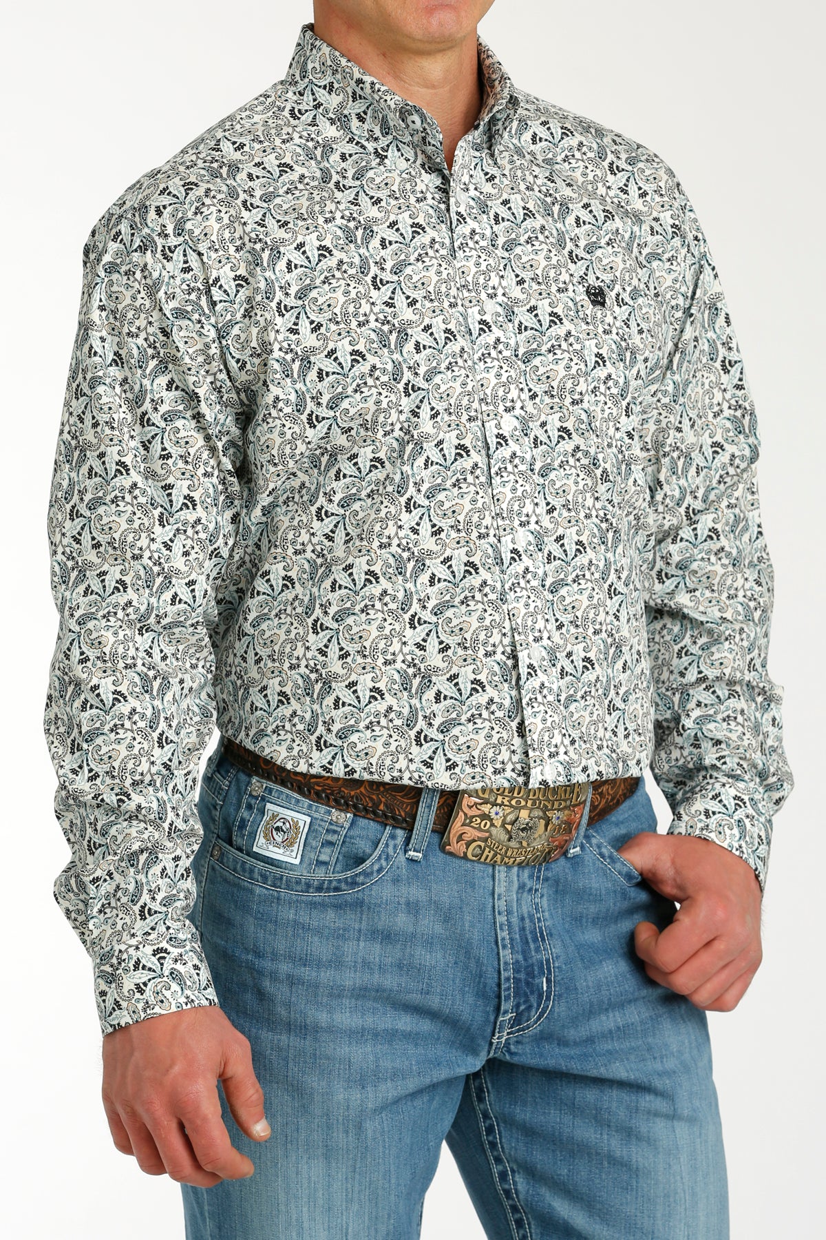 Cinch Mens Paisley Button Down