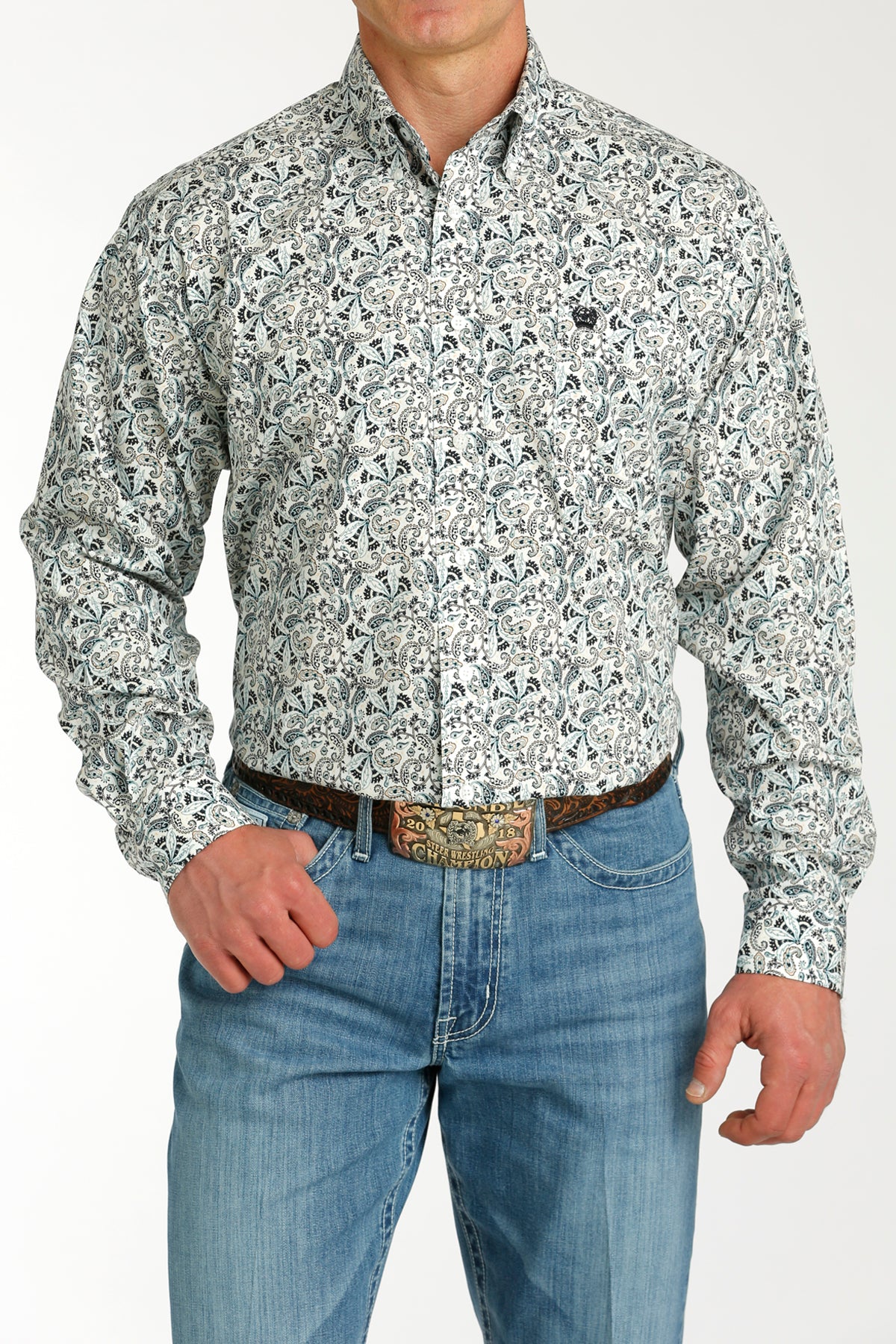 Cinch Mens Paisley Button Down