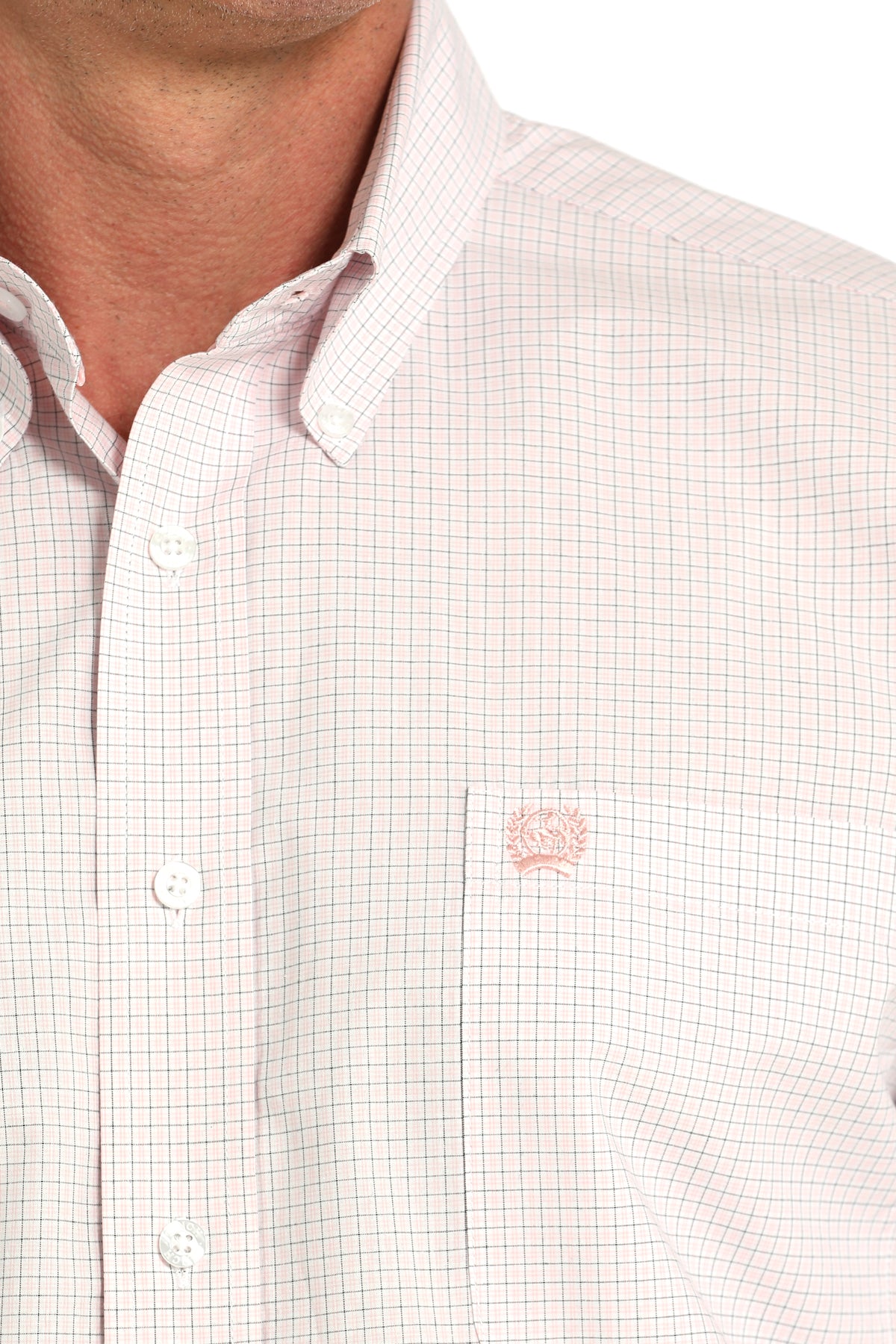 Cinch Mens Pink Plaid Shirt