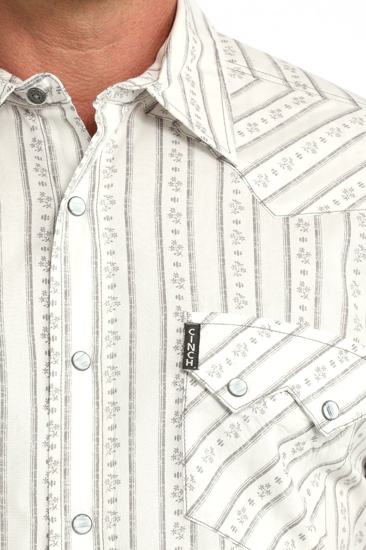 Cinch Mens Print Modern White