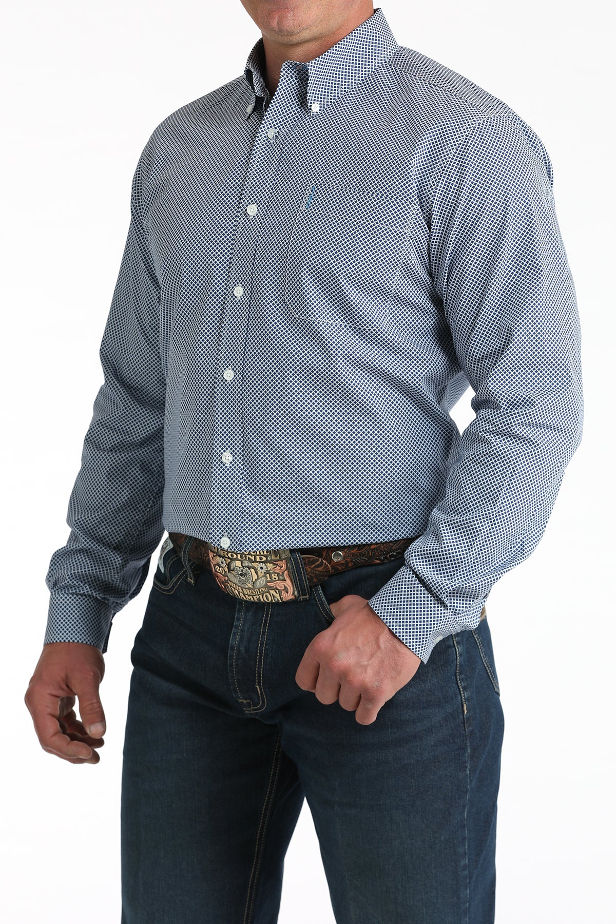 Cinch Mens Long Sleeve Print Modern Shirt