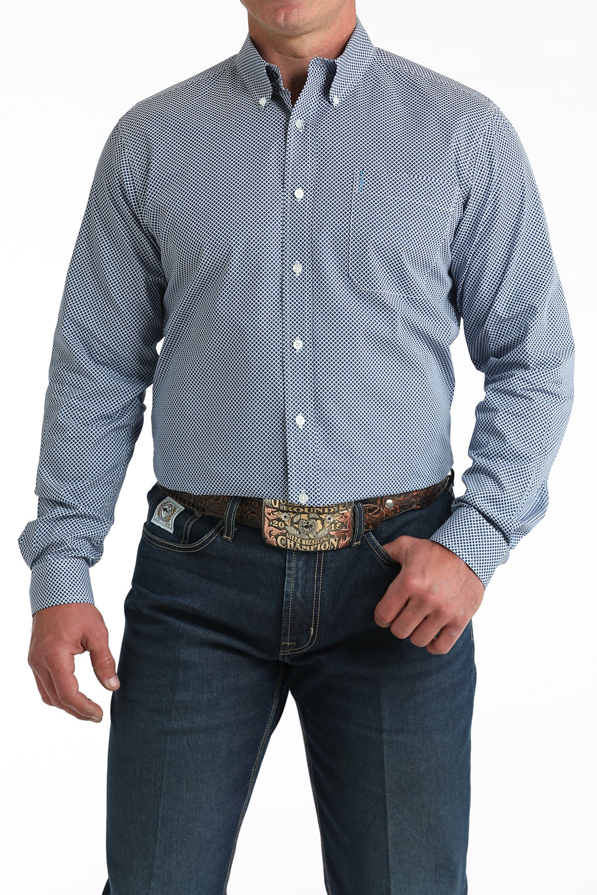 Cinch Mens Long Sleeve Print Modern Shirt
