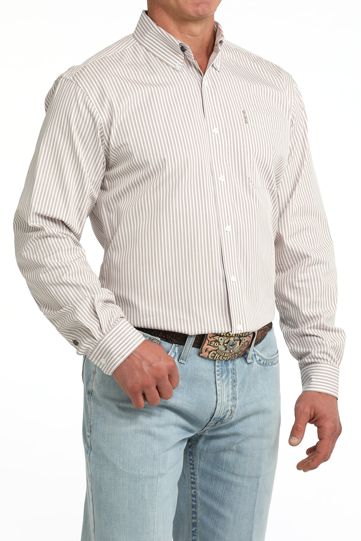 Cinch Mens Modern Fit Stripe Shirt
