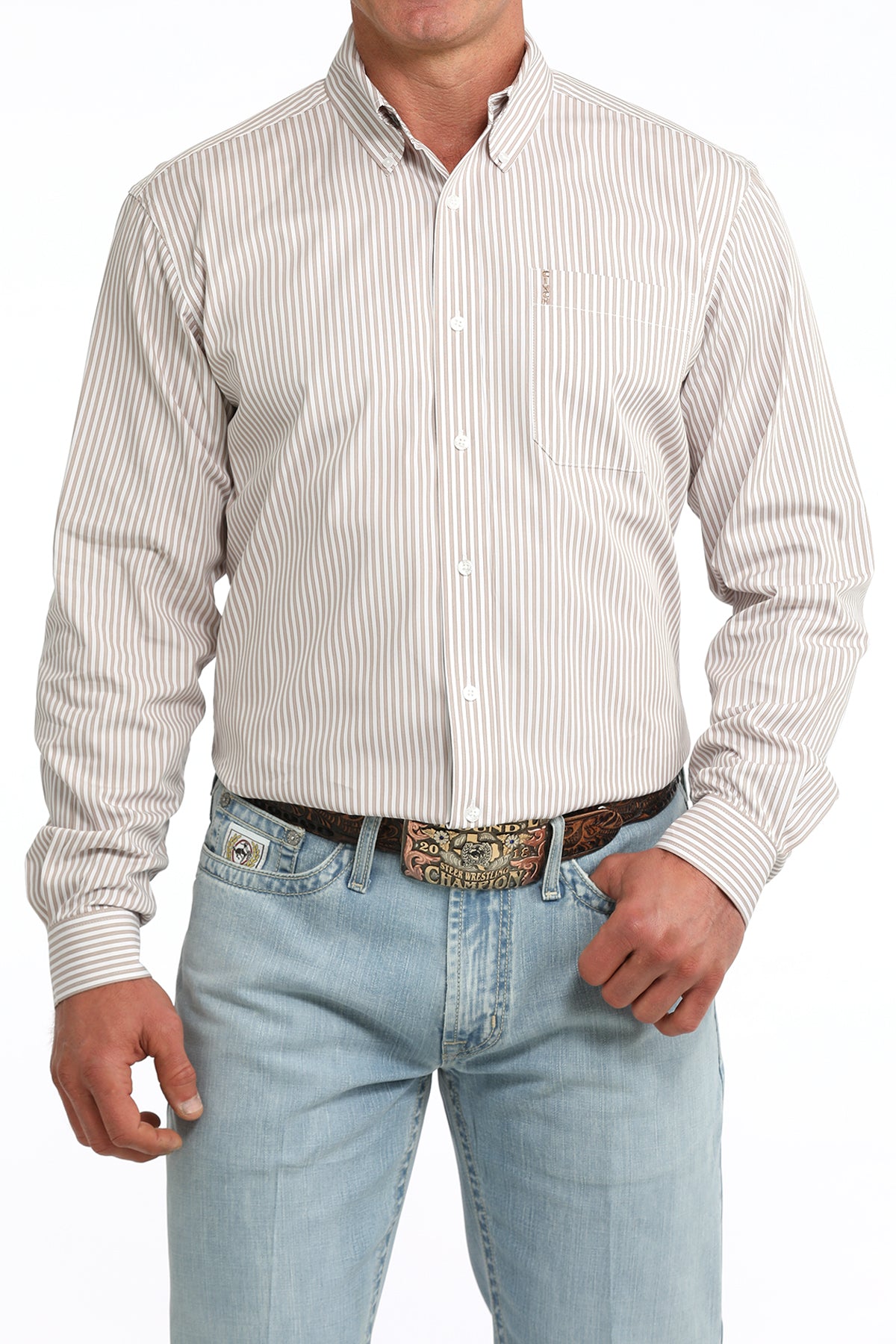 Cinch Mens Modern Fit Stripe Shirt