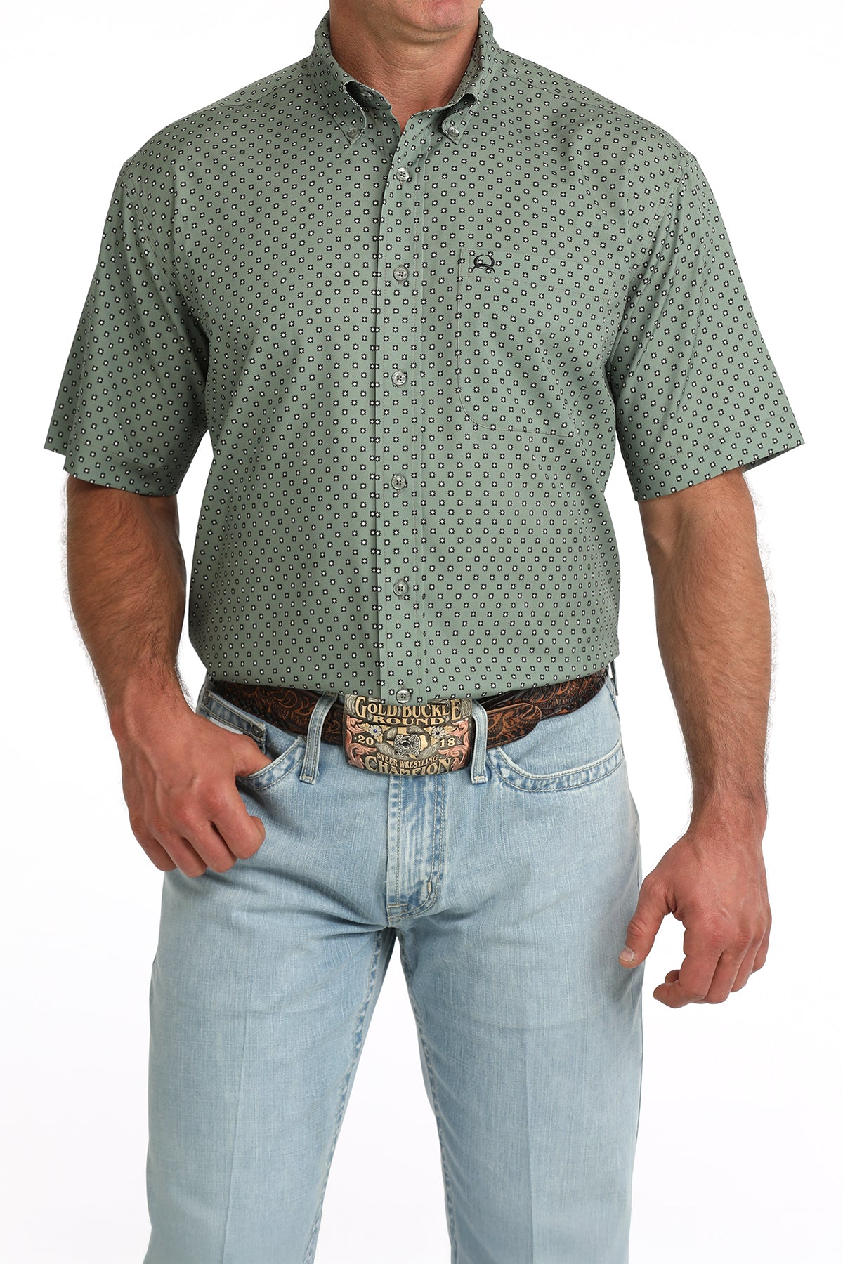Cinch Mens Short Sleeve Arena Flex Shirt
