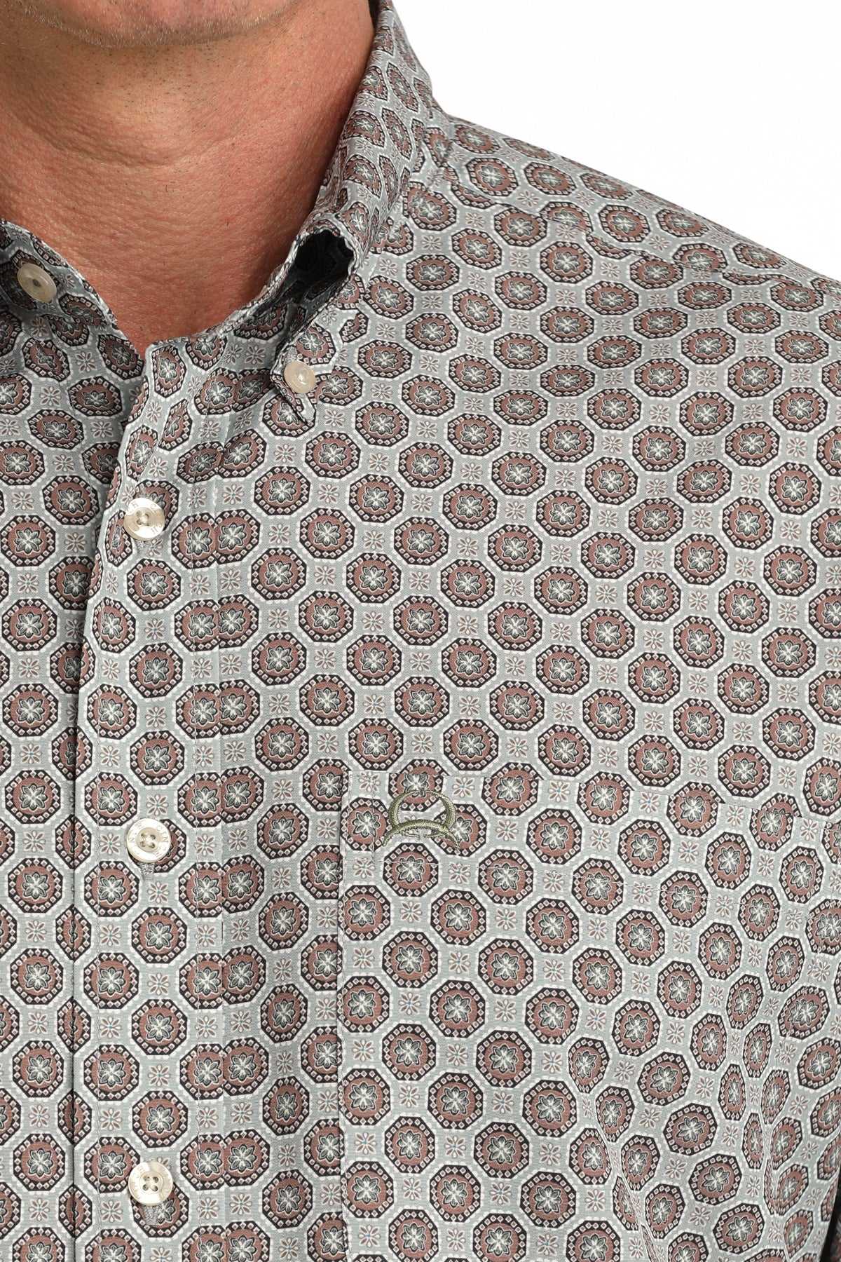 Cinch Mens Arena Flex Medallion Print Shirt