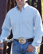 MTW1862046 Cinch Mens ArenaFlex at boltranchstore.com in stock free shipping  a light blue long-sleeve button-down shirt, mens western shirt light blue