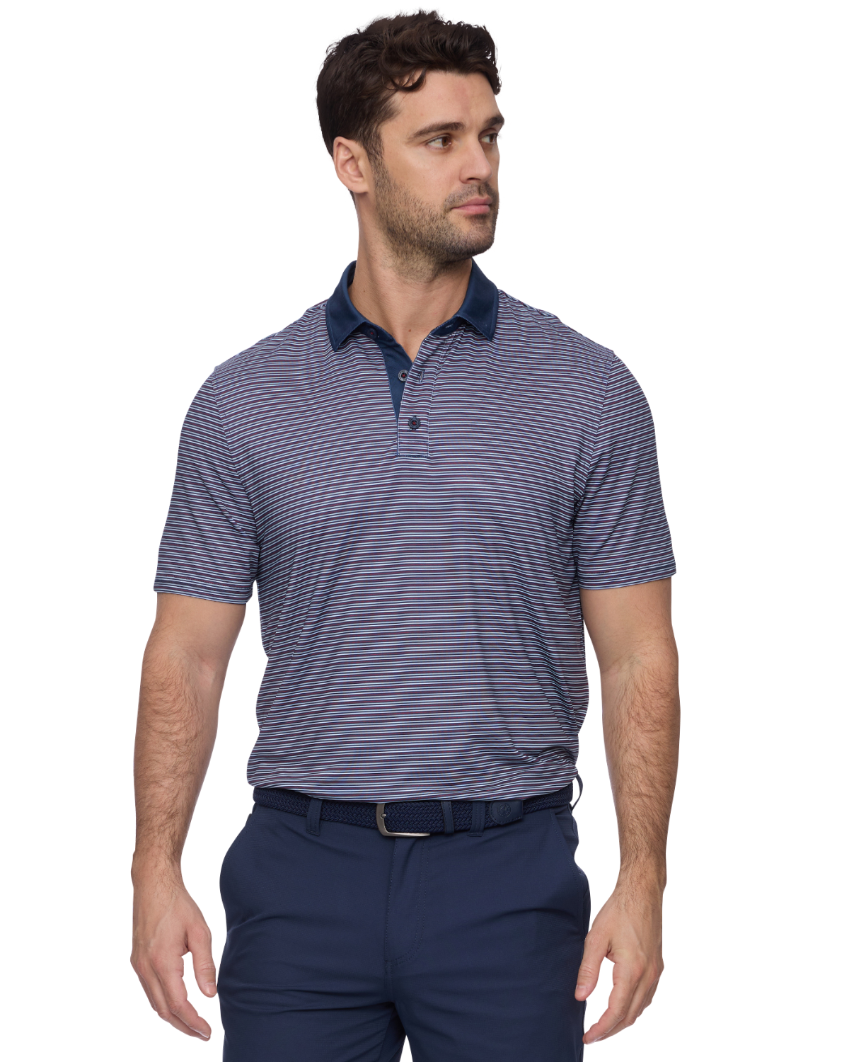 MVP Kiawah Striped SS Polo Shirt western boutique, golf