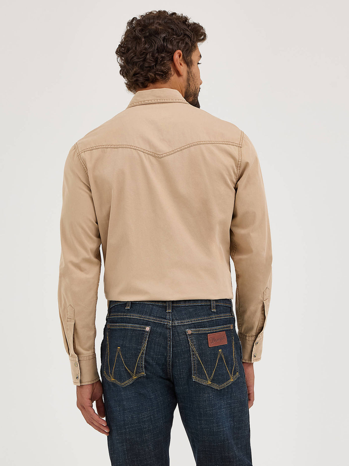 Wrangler Mens Retro Premium Pigment Dyed Twill Western Snap Shirt