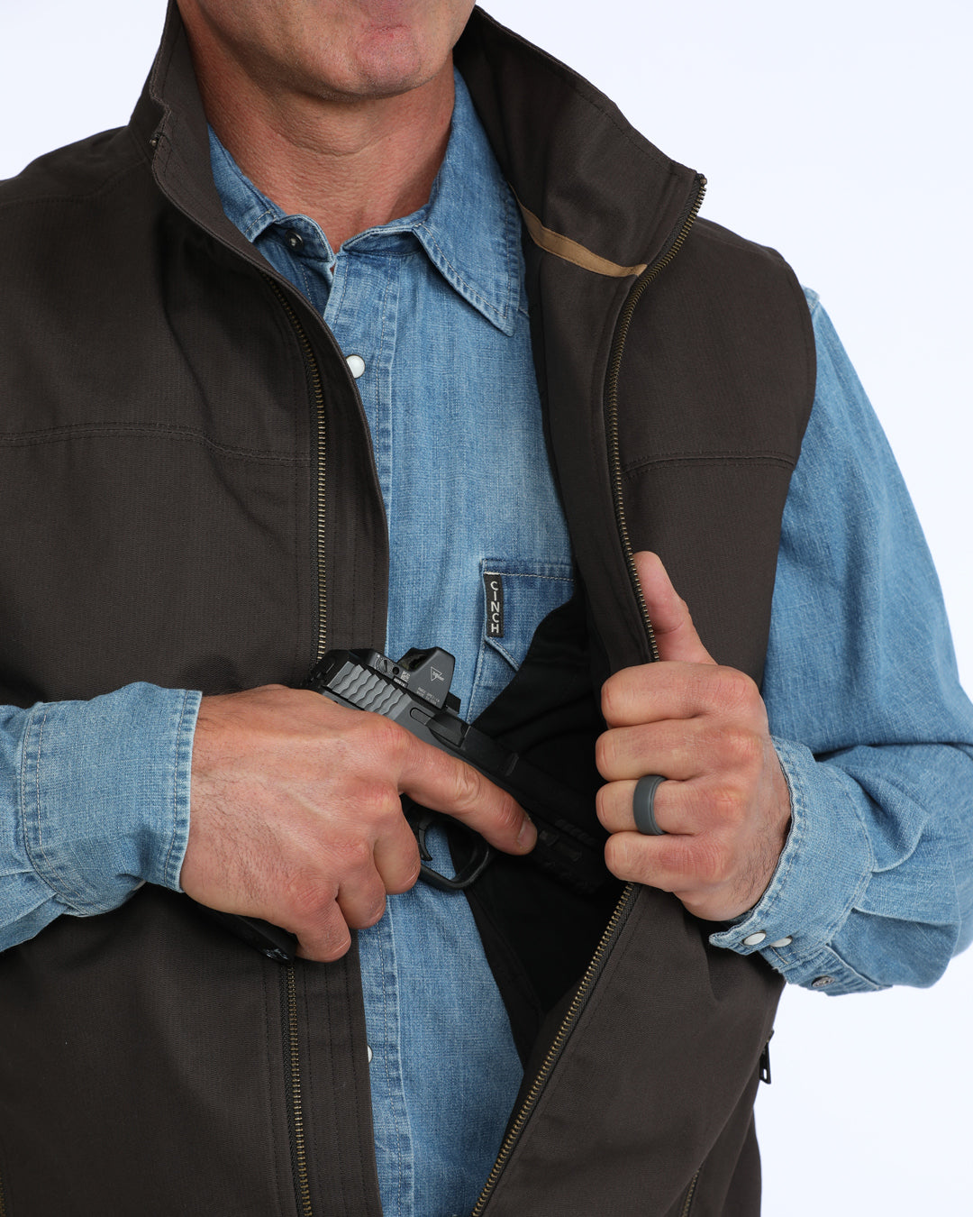 Cinch Mens CC Canvas Vest