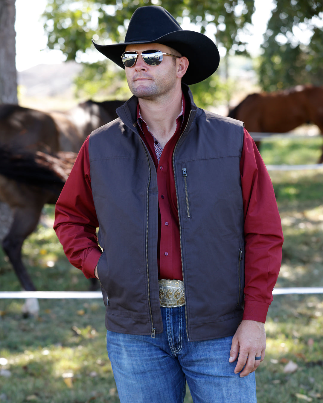 Cinch Mens CC Canvas Vest