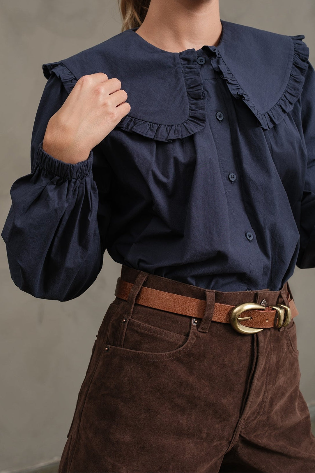 Mable Womens Frill Collar Blouse buy at boltranchstore.com ballerina farms prairie free shipping