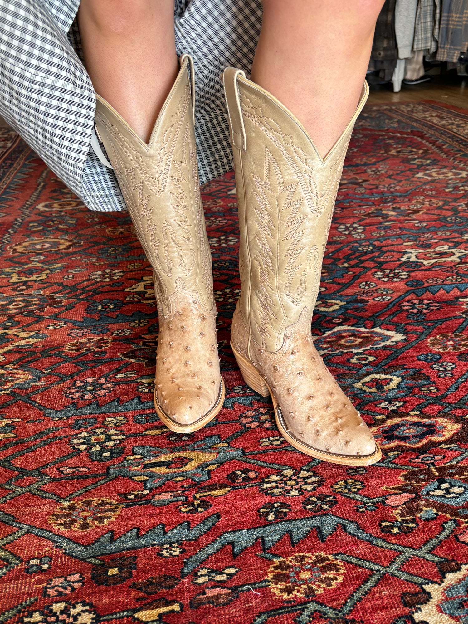 Macie Bean Top Hand Vintage Full Quill Ostrich womens ostrich boots cowboy boots classic Boltranchstore.com Free Shipping