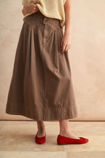 Mackenzie Pleated Midi Skirt a western skirt with side pockets perfect for your favorite boots and western shirt at boltranchstore.com