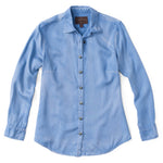 Womens western boutique Utah womens fashion Claire Signature Blend Solid Shirt Blue SKU CLAIRE25BLU Madison Creek Claire Signature Blend Solid Shirt in stock at bolt ranch store in kamas utah 