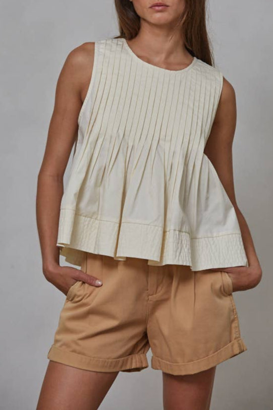 womens Maggie Woven Cotton Sleeveless Top cream navy summer top free shipping Bolt Ranch Store womens by together L8187