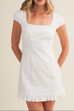 Maklee Mae Eyelet Trimmed Stretch Dress at boltranchstore.com free shipping snort white dress graduation dress rodeo outfit summer dress renting dress wear with cowboy boots 