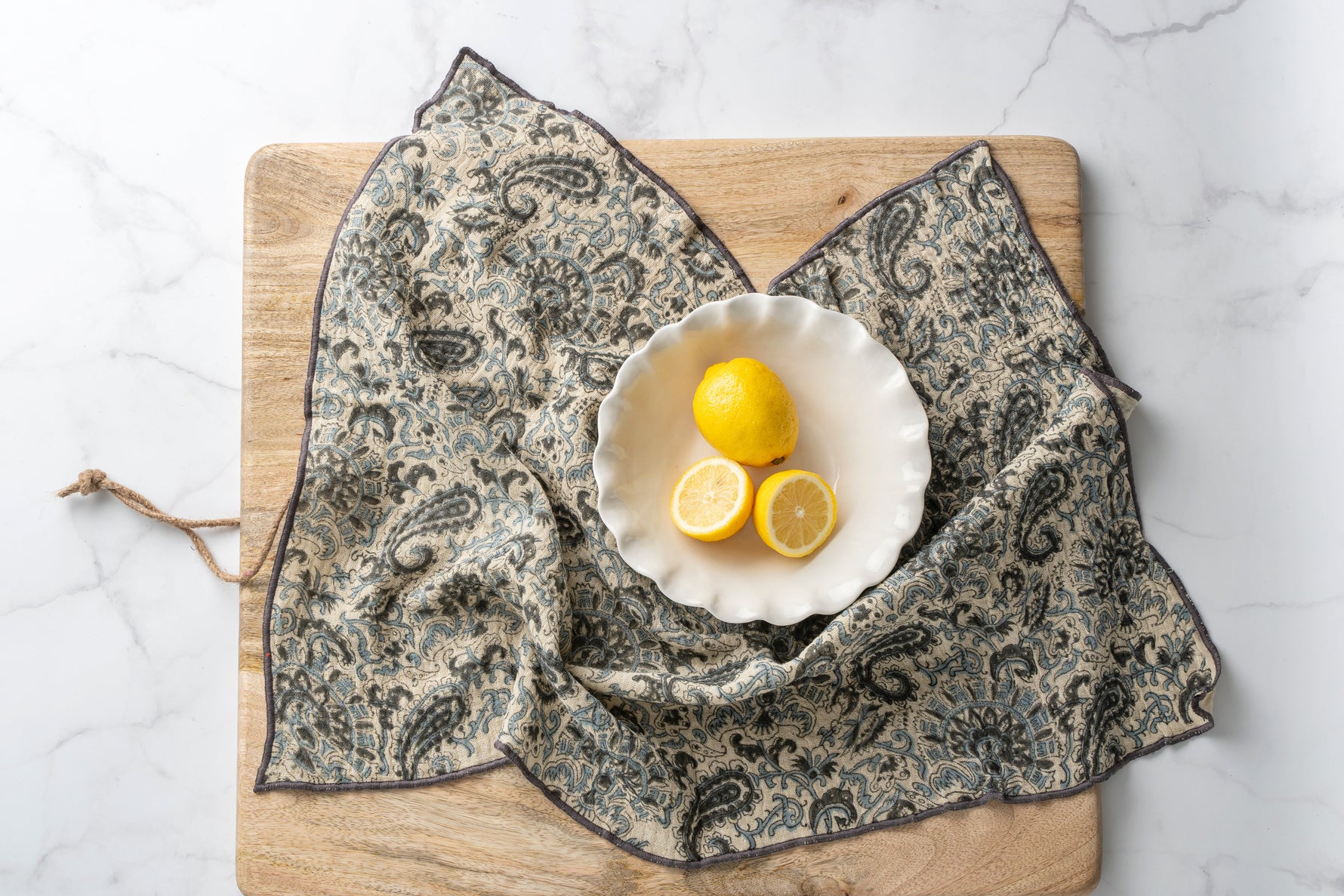 Marin Block Print Tea Towels S/2 Find this at Boltranchstore.com