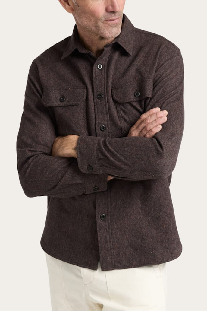 Pendleton Mens Burnside Cotton Flannel Shirt Brown Heather RA1350-79690 mens long sleeve button down free shipping Boltranchstore.com