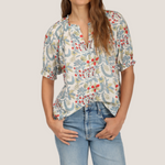 Dylan Mia Floral Short Sleeve Blouse western boutique Bolt Ranch Store womens top 2025