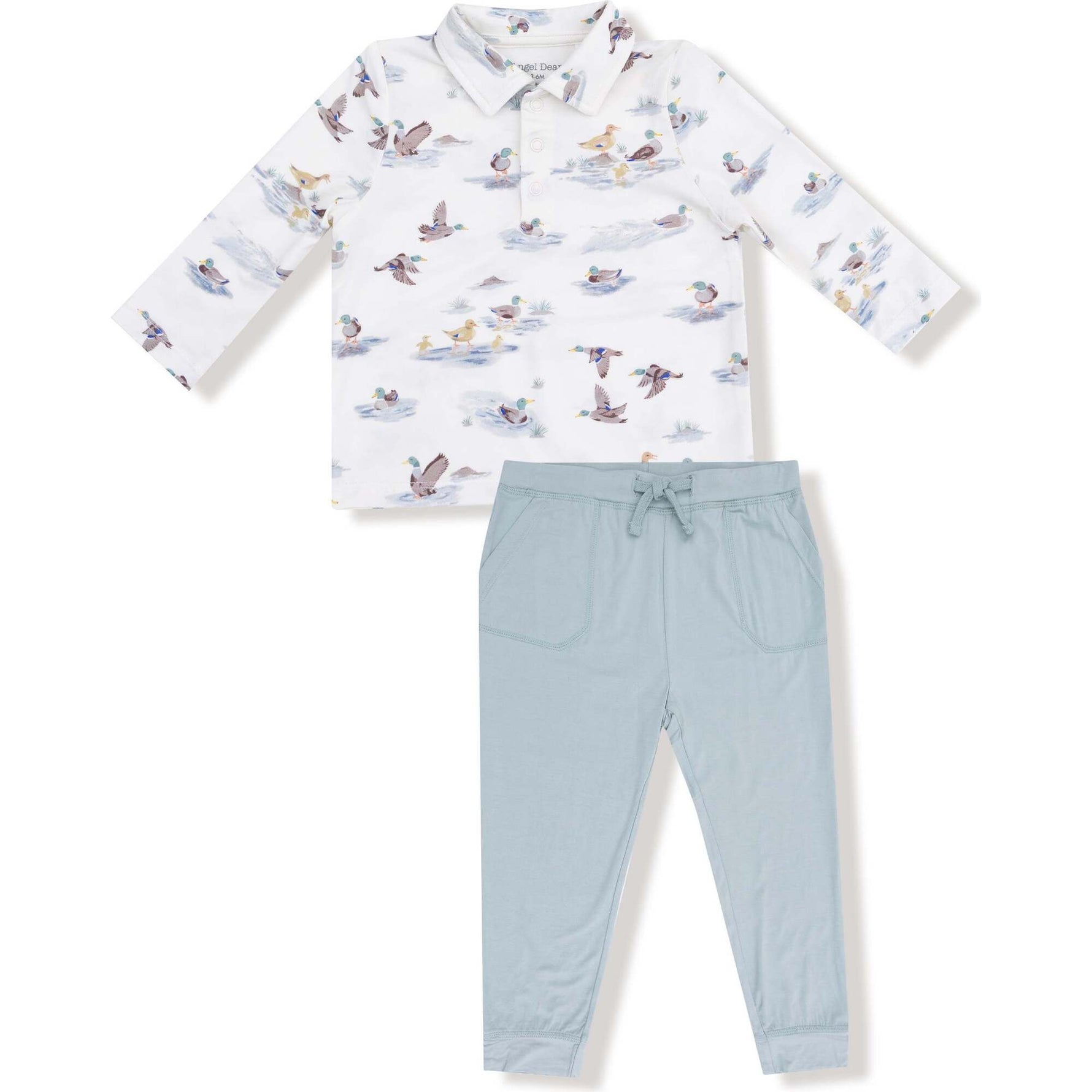 Migrating Mallards LS Polo Shirt Set baby clothes set free shipping Boltranchstore.com western hunting baby toddler kids