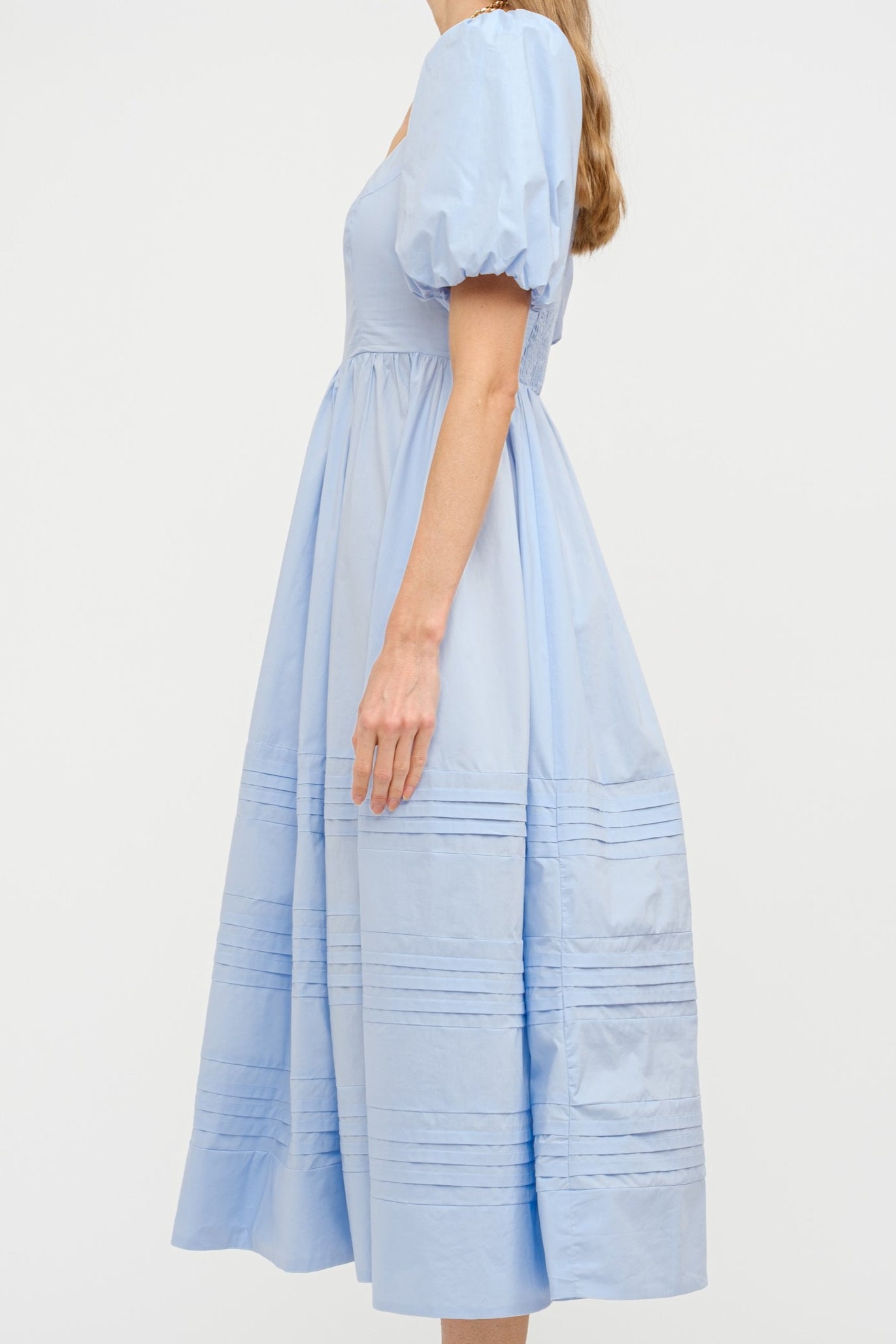 Milana Baby Blue Midi Dress side