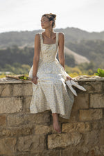 Missy Floral Gathered Square Neck Midi Dress a perfect dress for everyday wear order at boltranchstore.com