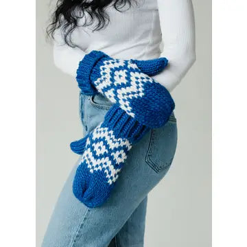 Patterned Knit Mittens