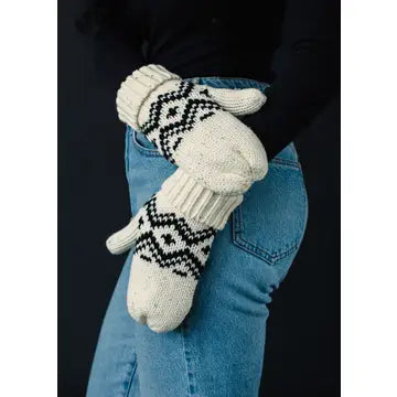 Patterned Knit Mittens