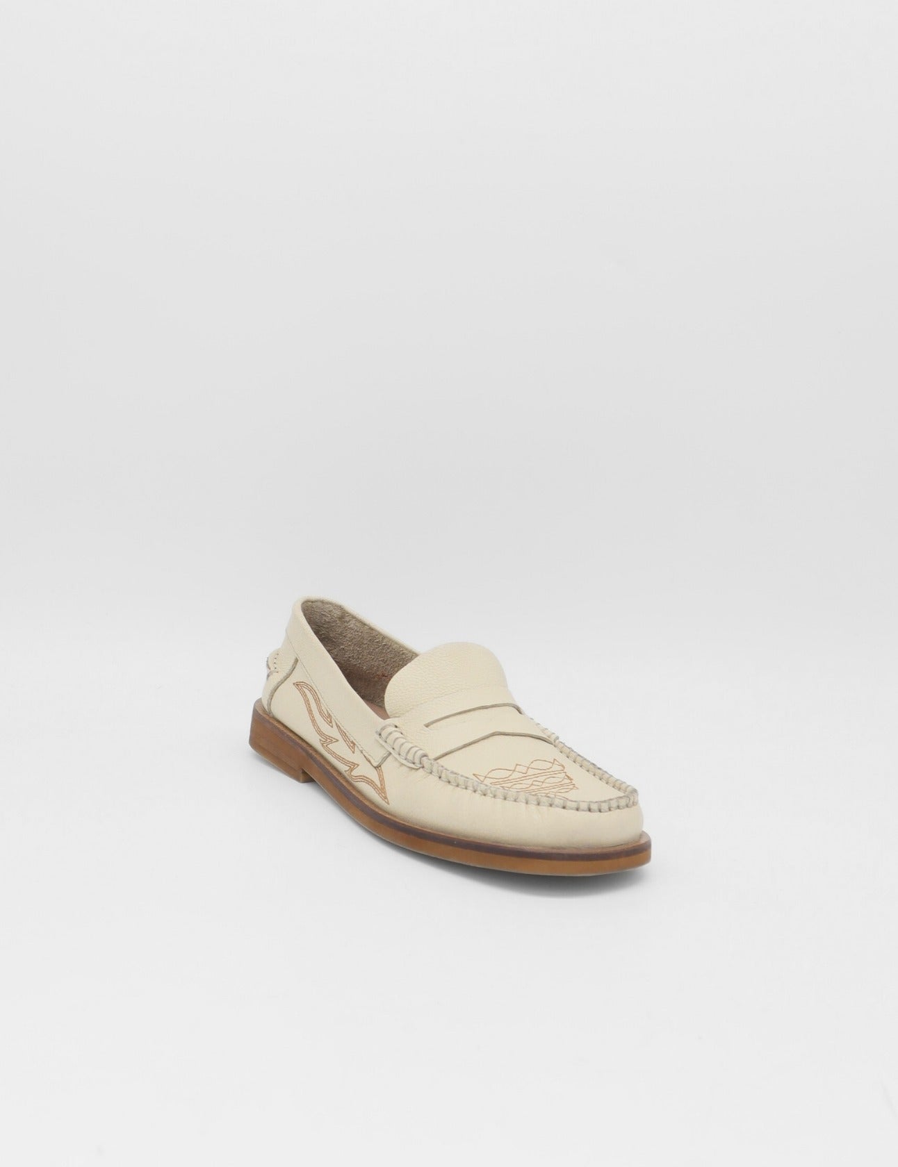 Stivali Monaco Ivory Leather Loafers