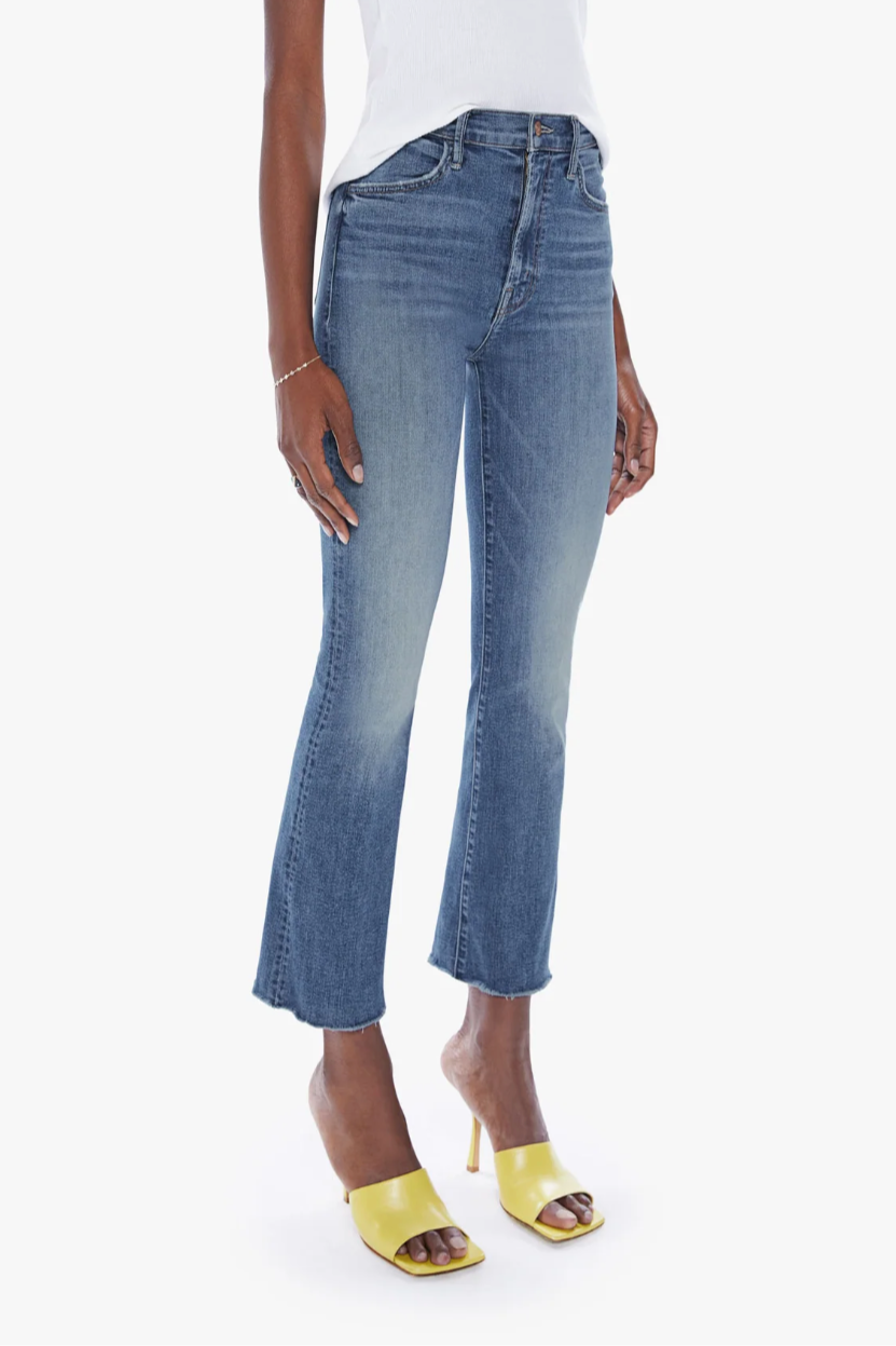 Mother Hustler Ankle Fray Jean