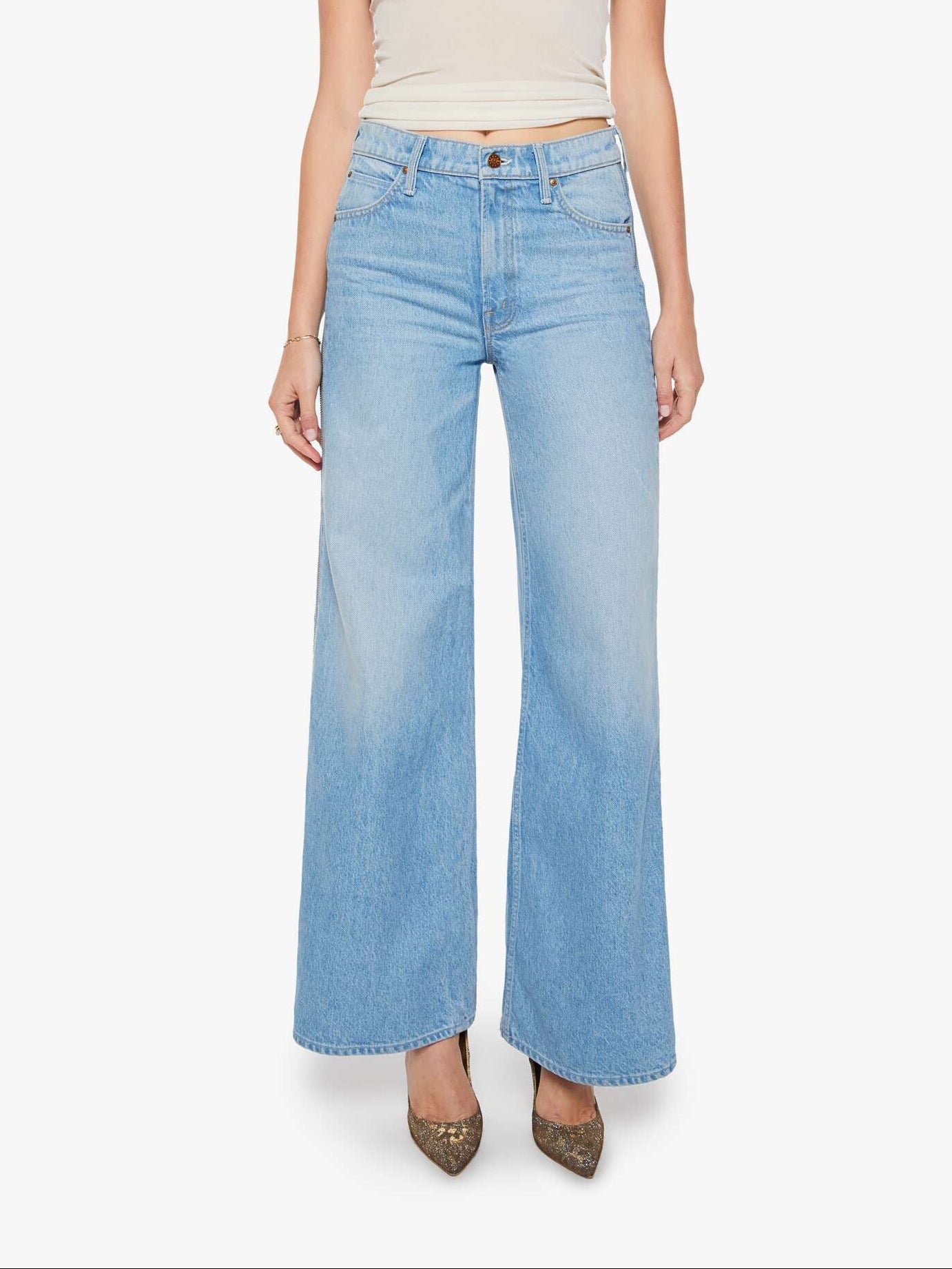 Mother SNACKS The Side Zip Slung Sugar Cone Sneak In Munchies at boltranchstore.com womens jeans in stock free shippings 