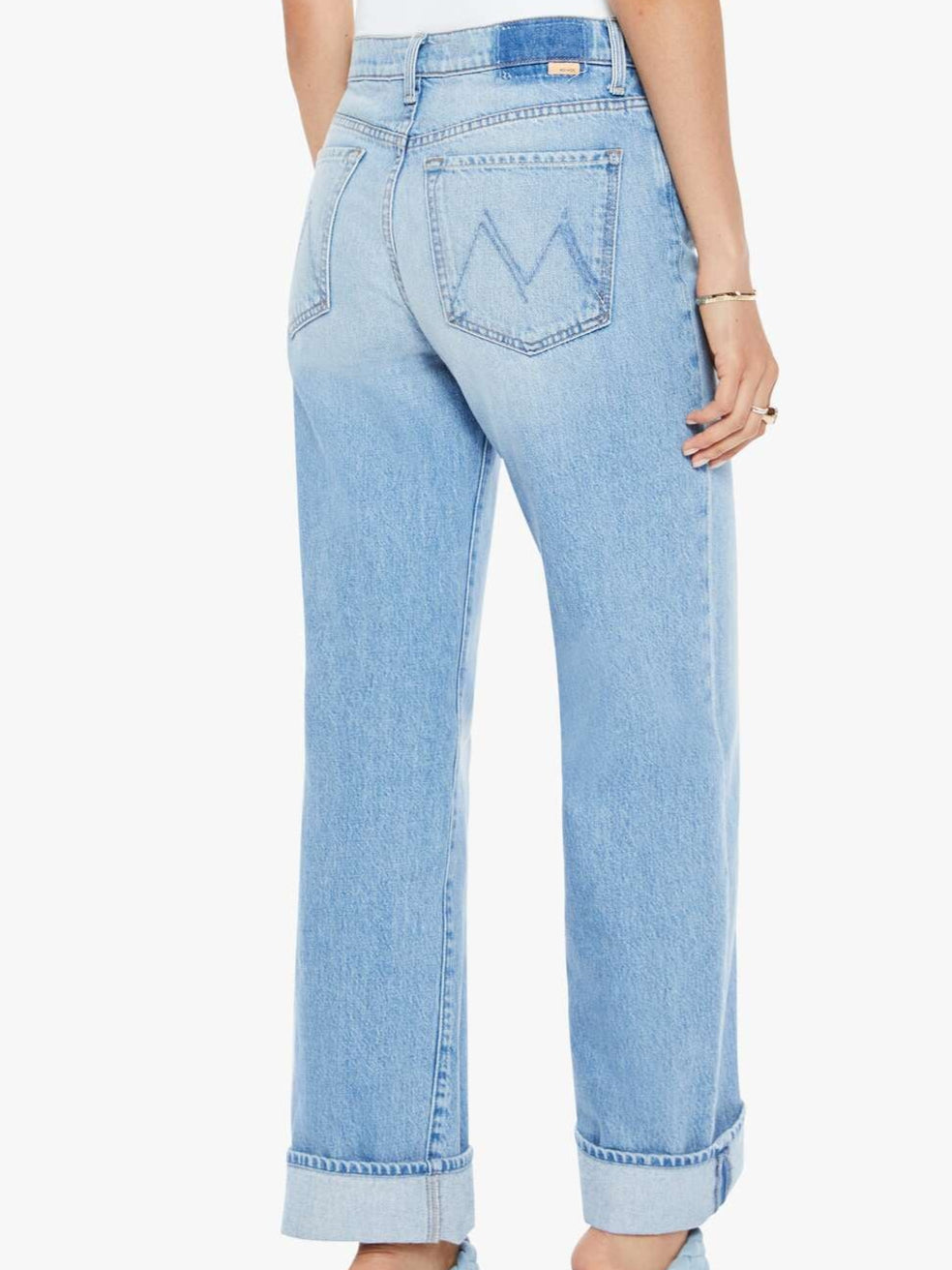 Mother The Dodger Button Hover Cuff Jean
