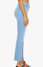 Mother The Mid Rise Dazzler Ankle Fray side