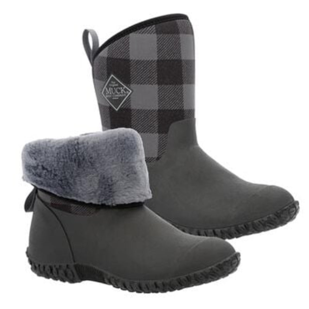 Muckster 11 Mid Fleece - Plaid Black Buy this at Bolt Ranch Store