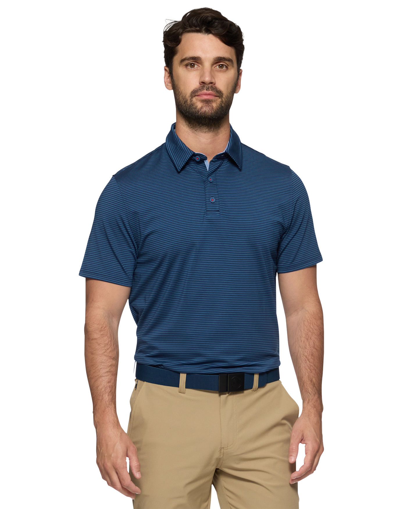 Naples Striped Performance Polo western boutique golf
