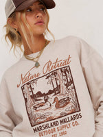 Nature Retreat Marshland Mallards Graphic Sweatshirt womens bolt ranch store country living