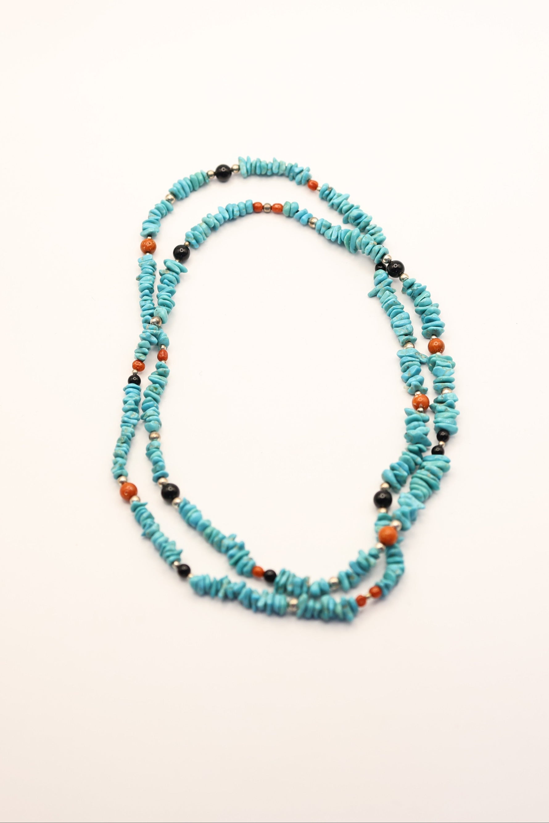 Navajo Turquoise and Coral Necklace womens antique Native American Jewelry at Boltranchstore.com 