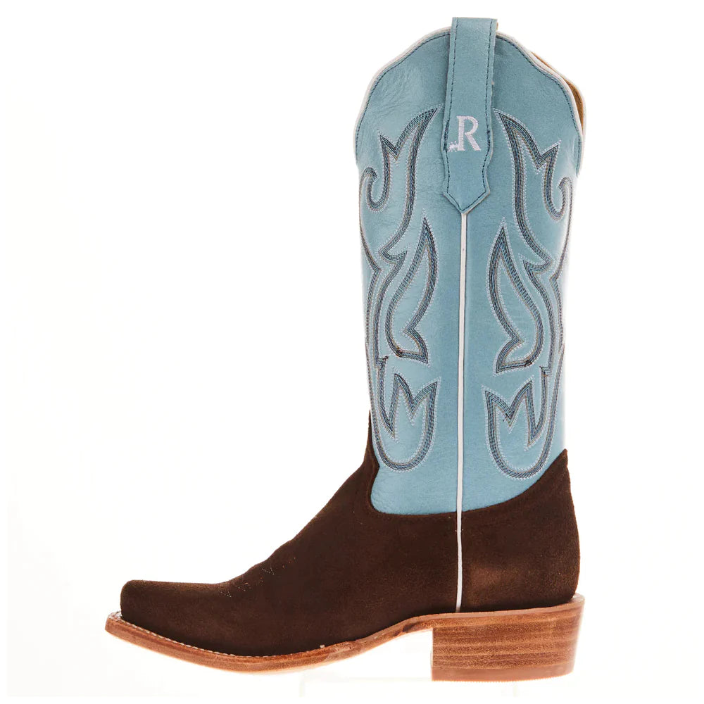 R Watson Womens Heavy Chocolate Rough Out in Sky Blue Goat