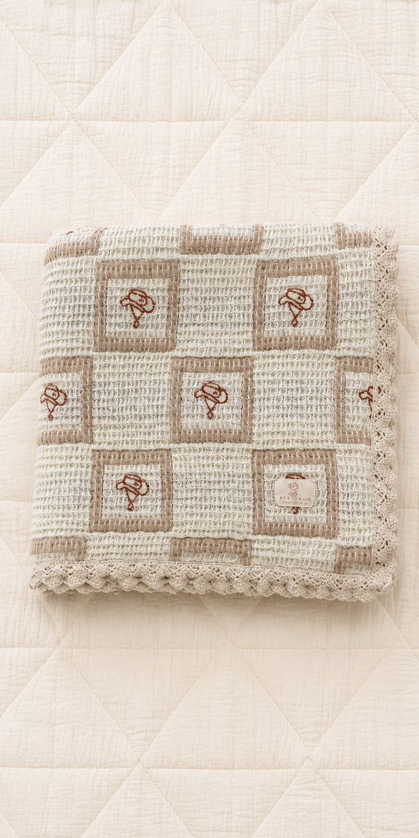 New Grain Round Up Baby Blanket bolt ranch store vintage country